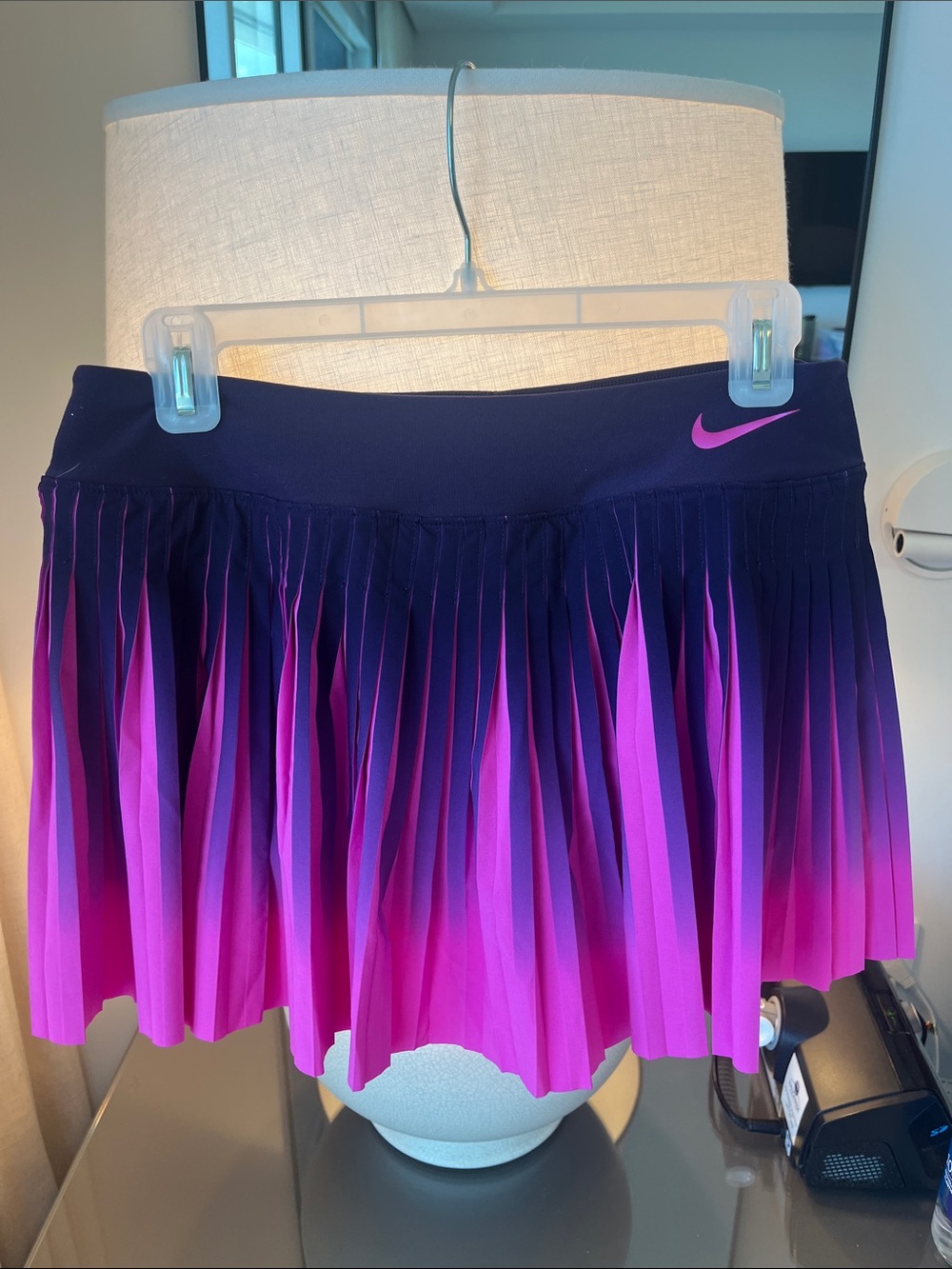 Nike Ombre Purple-to-Pink Pleated Tennis Skirt